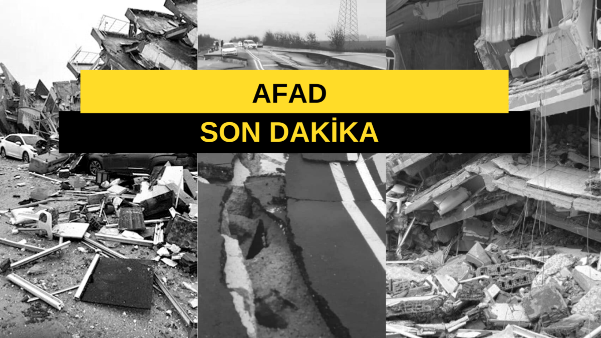 AFAD Son Dakika Açıklaması