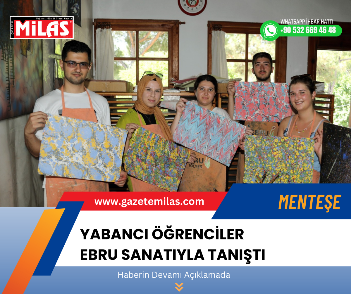 Yabancı Öğrenciler Ebru Sanatıyla Tanıştı 