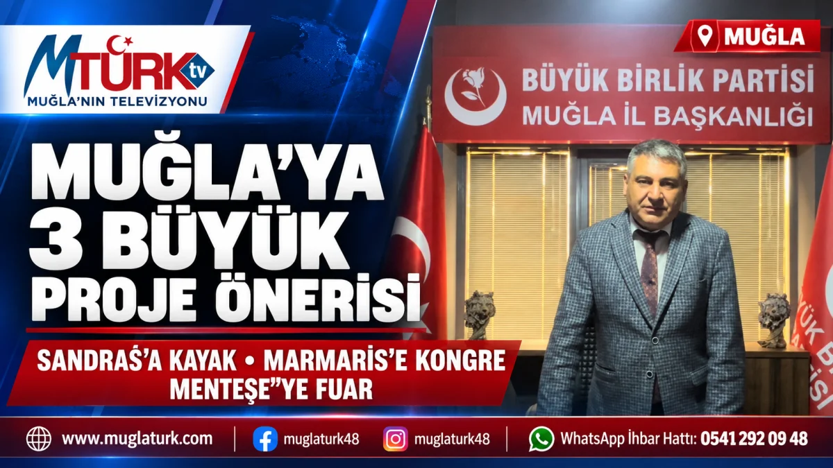 Özkan Bozkurt’tan Muğla’ya 3 Büyük Proje Önerisi