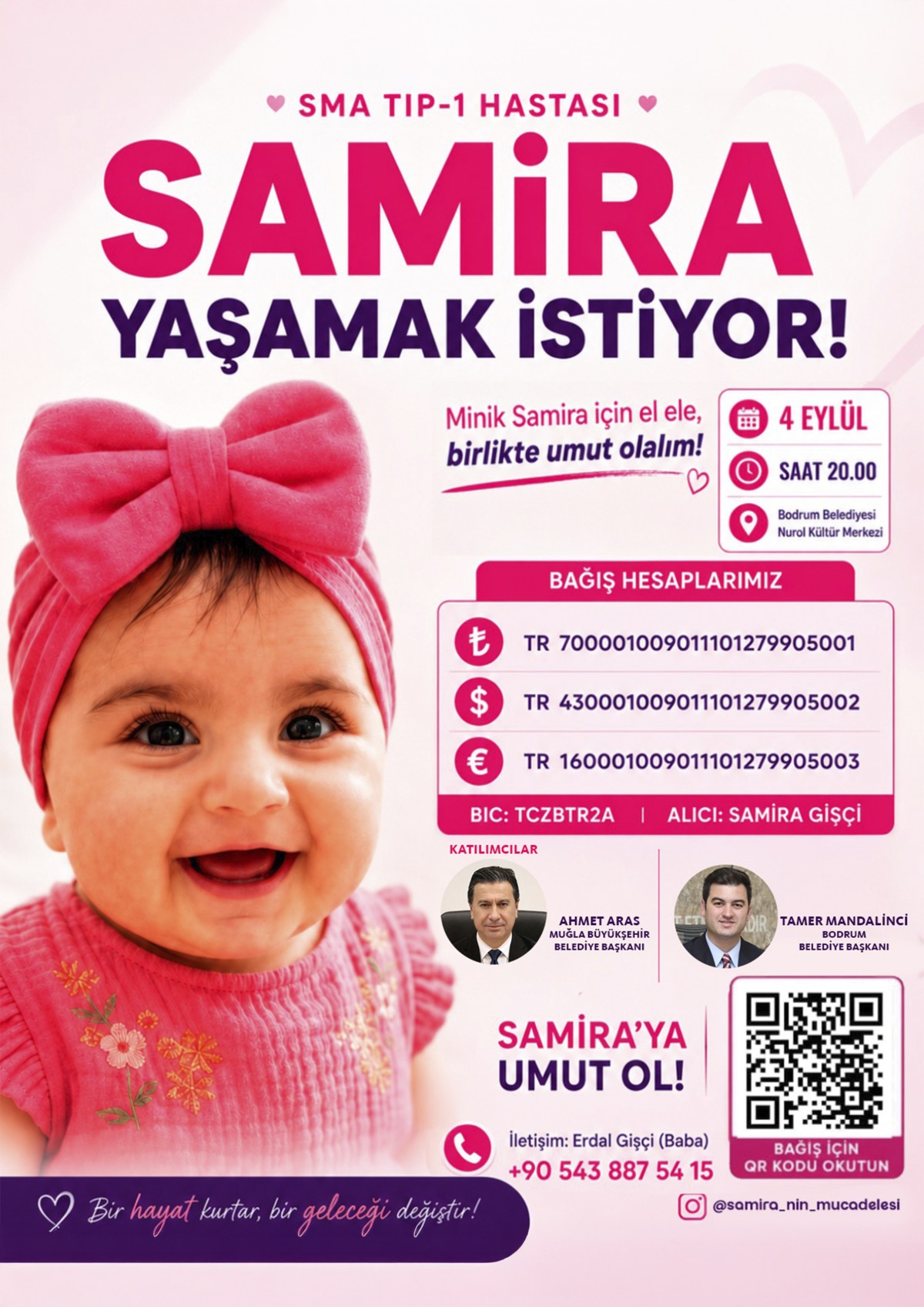 Minik Samira için Dayanışma Yayını Düzenlenecek