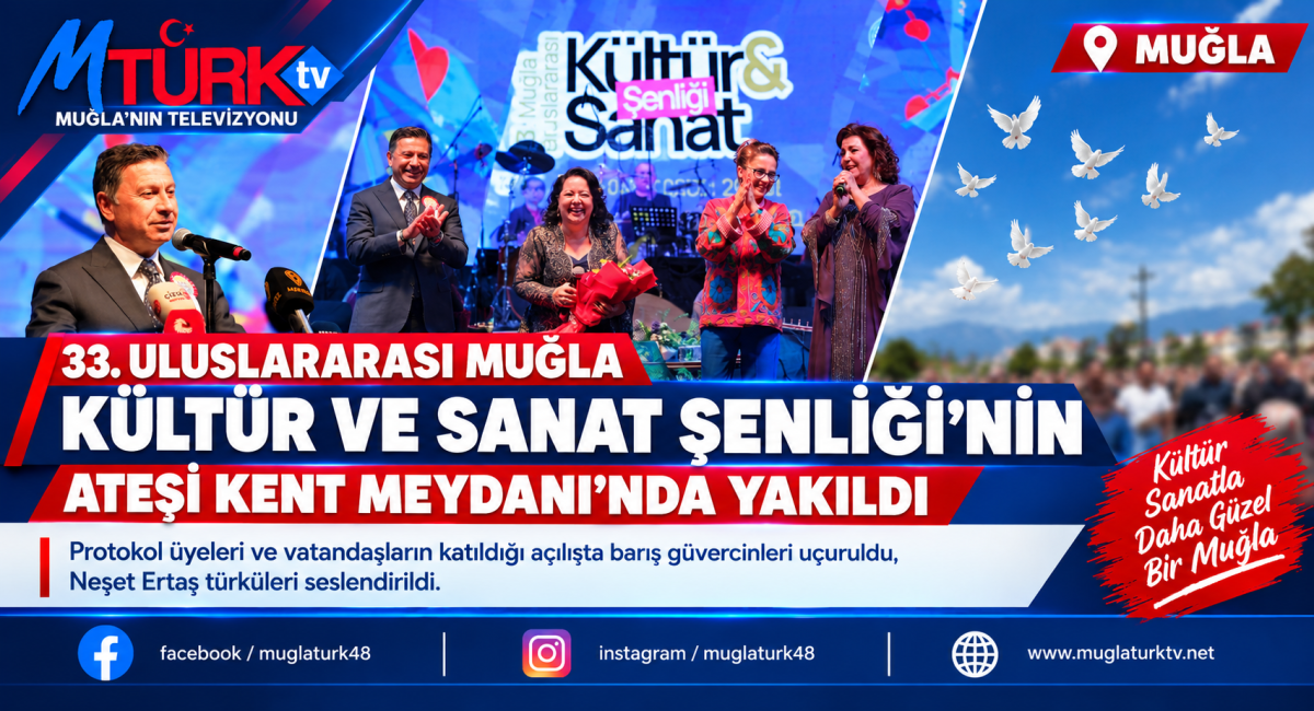 Menteşe'de Şenlik Ateşi Yandı: 33. Muğla Kültür ve Sanat Şenliği Başladı