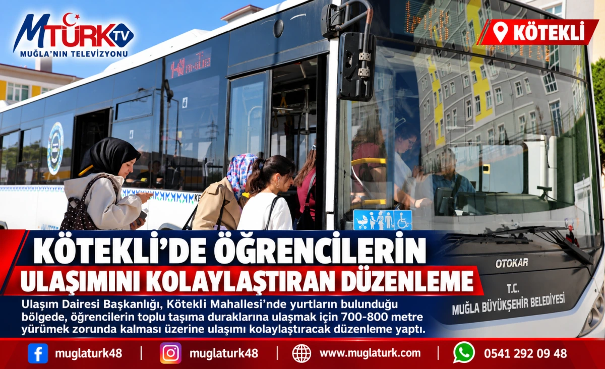 Muğla Büyükşehir’den Kötekli’deki 7 Bin 500 Öğrenciye Ulaşım Kolaylığı