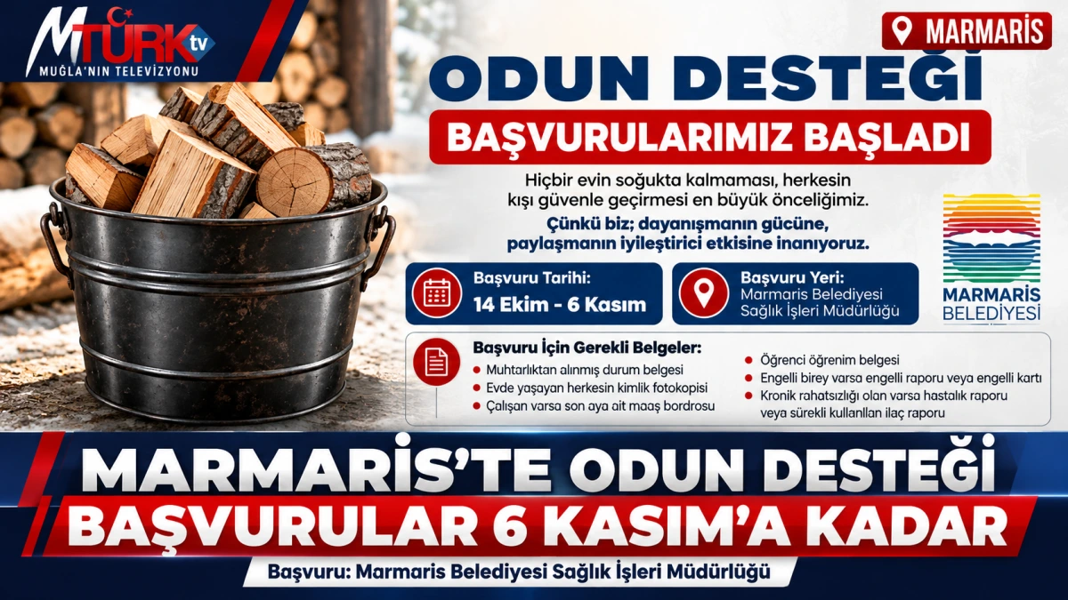 Marmaris Belediyesi Odun Desteği Başvurusu 2026