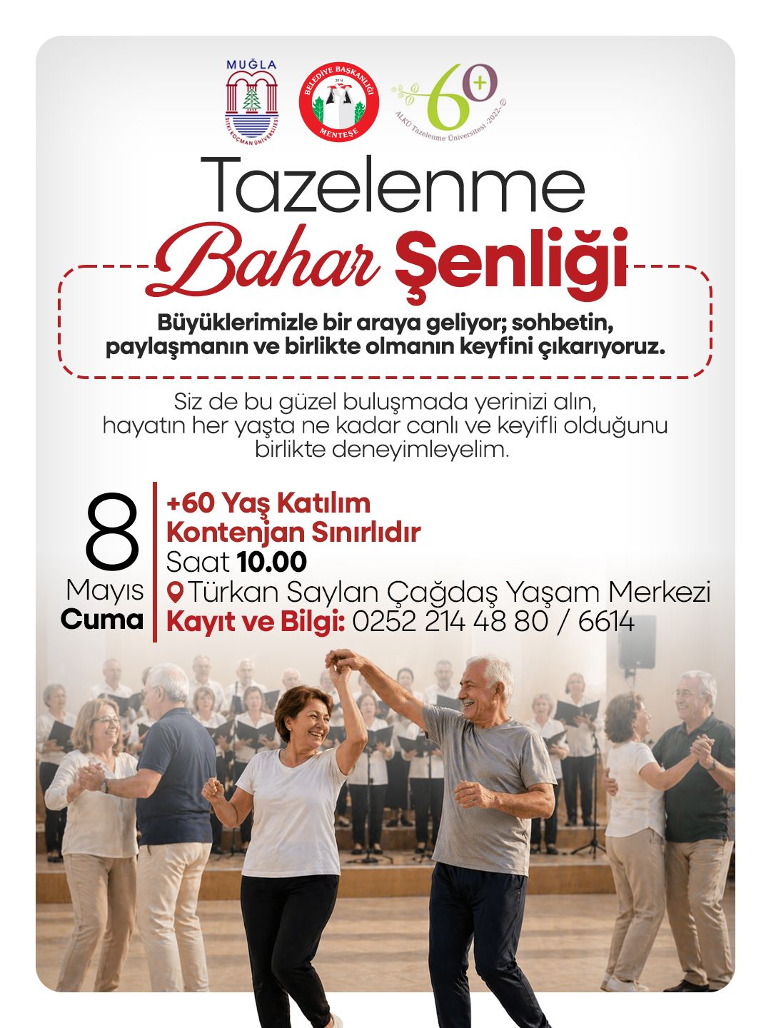 Menteşe’de 60 Yaş Üstü İçin Bahar Şenliği