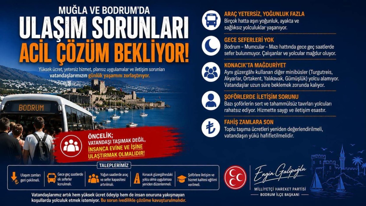 Bodrum’da Toplu Ulaşımda Çözüm Bekleyen Sorunlar