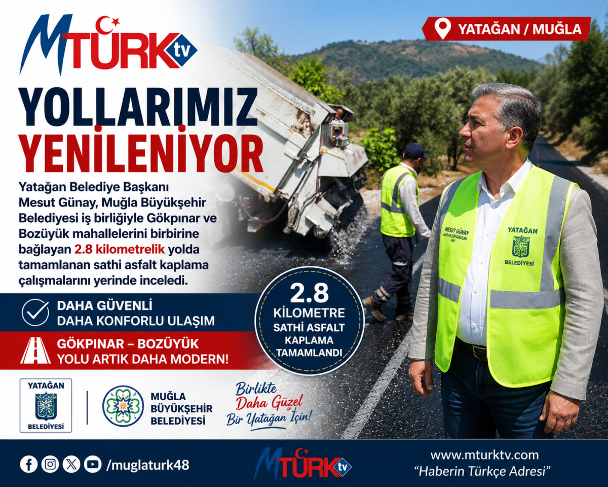 “Yatağan Belediyesi ve Büyükşehir İş Birliğiyle Yol Çalışması”