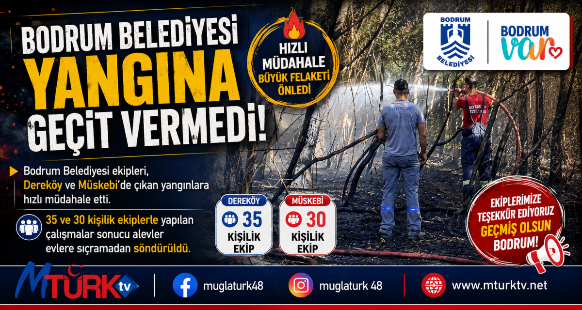 Bodrum'da Yangın Seferberliği