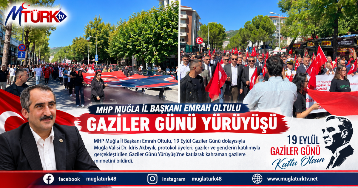 MHP İl Başkanı Oltulu Gaziler Günü Yürüyüşü’ne Katıldı