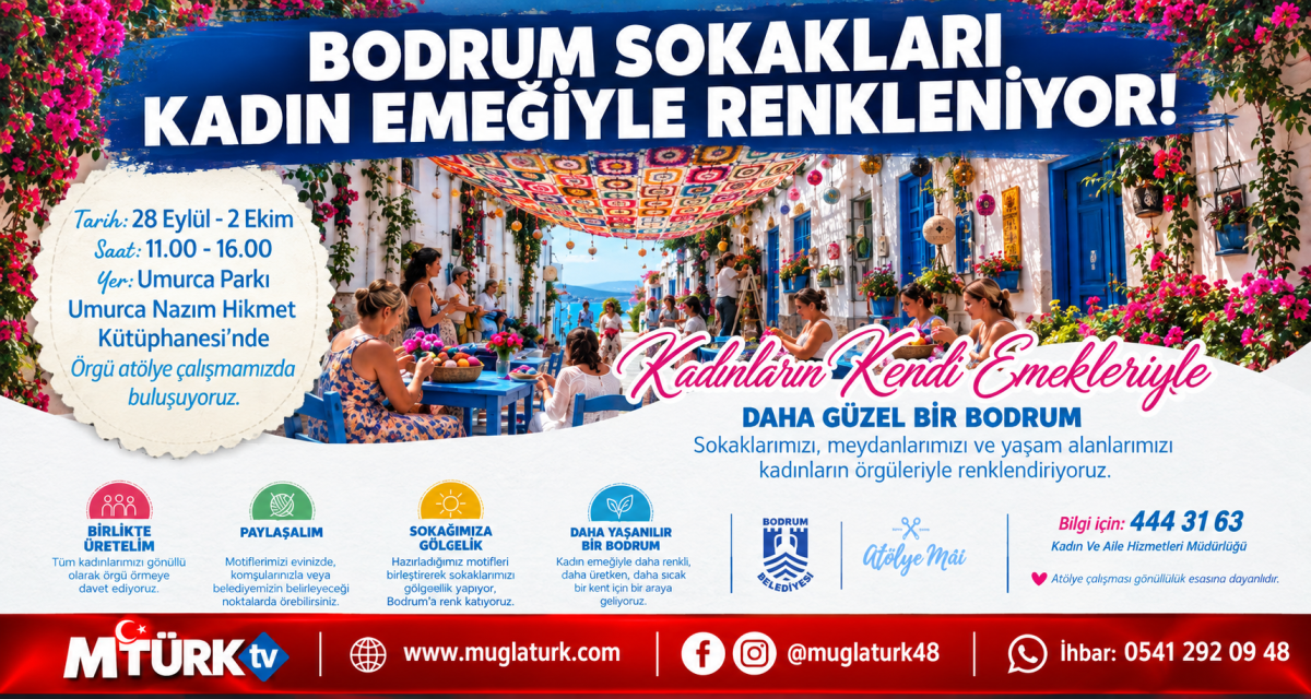 Kadın Emeğinden Bodrum Sokaklarına Estetik Dokunuş: Örgü Atölyesine Davetlisiniz